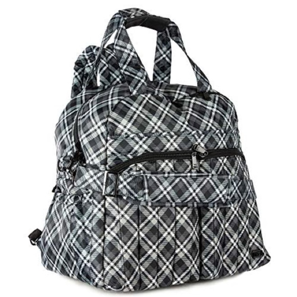 Lug Boxer 2 Convertible Overnight Bag-Plaid Grey-NWOT - Picture 9 of 13